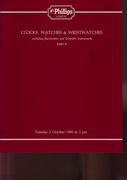 Phillips 1990 Clocks, Watches, Scientific Instruments Part II