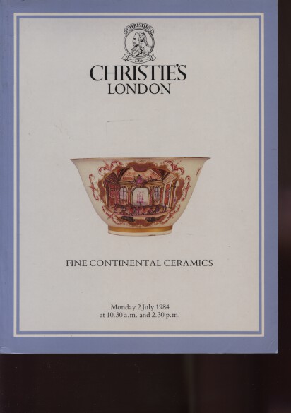 Christies 1984 Fine Continental Ceramics