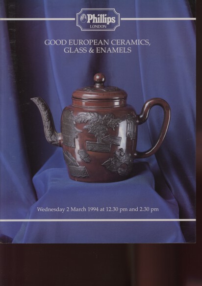 Phillips 1994 Good European Ceramics, Glass & Enamels