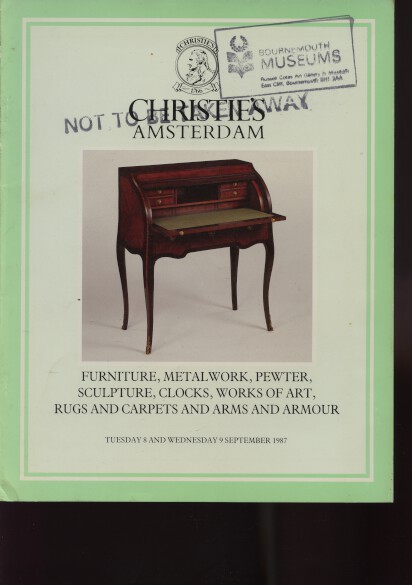 Christies 1987 Furniture, Metalwork, Pewter, Clocks