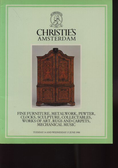 Christies 1988 Fine Furniture, Metalwork, Pewter, Clocks