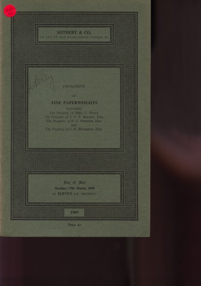 Sothebys 1969 Fine Paperweights (Digital only)