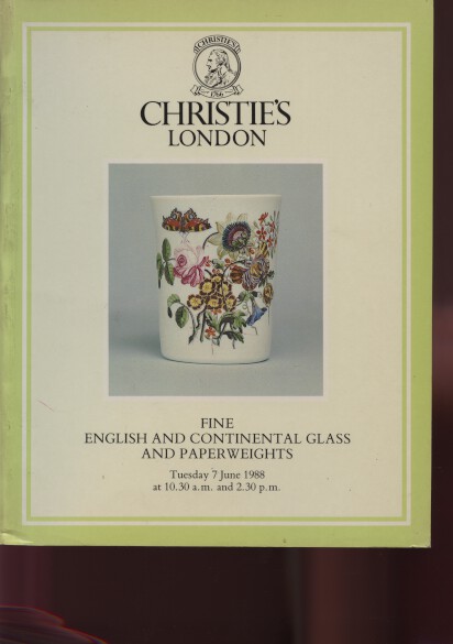 Christies 1988 Fine English & Continental Glass, Paperweights