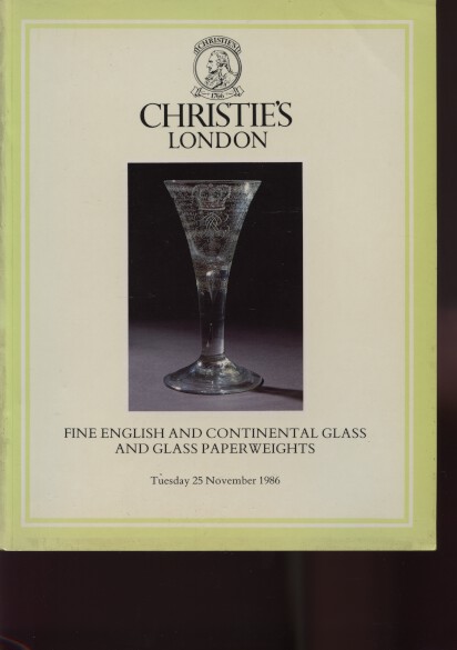 Christies 1986 Fine English & Continental Glass, Paperweights