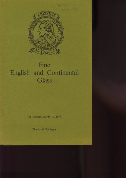 Christies 1970 Fine English & Continental Glass