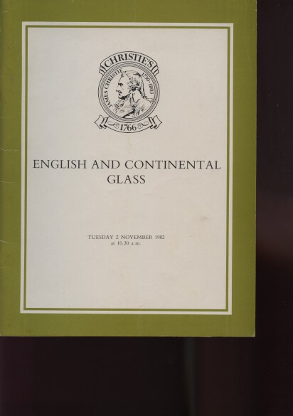 Christies 1982 English and Continental Glass