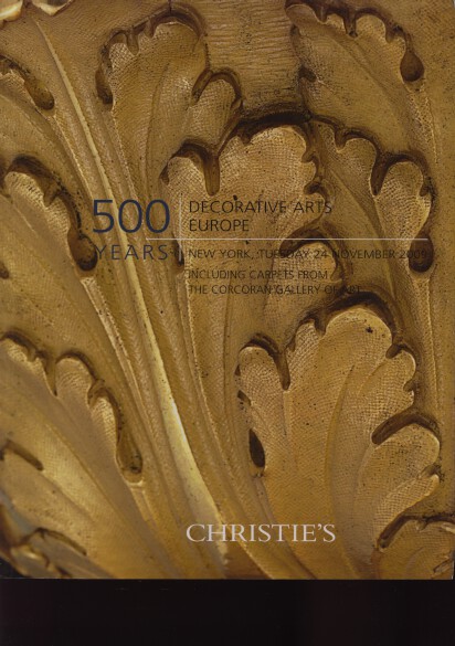 Christies November 2009 500 Years Decorative Arts Europe