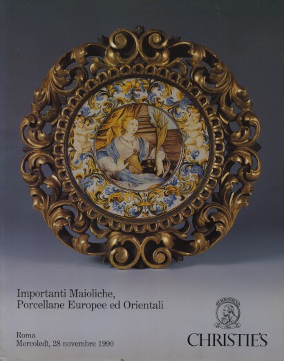 Christies November 1990 Important Maiolica, European, Oriental Porcelain