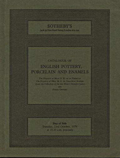 Sothebys 1979 English Pottery, Porcelain & Enamels