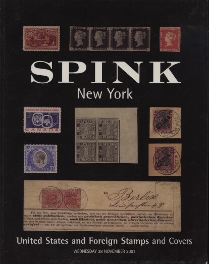 Spink 2001 United States and Foreign Stamps and Covers