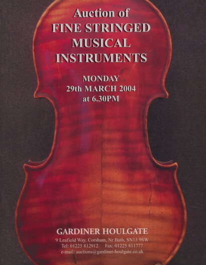 Gardiner Houlgate 2004 Fine Stringed Musical Instruments