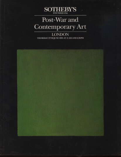 Sothebys 1985 Post-War and Contemporary Art