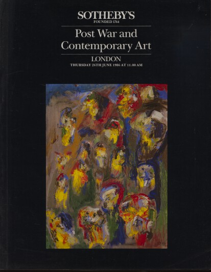 Sothebys June 1986 Post War and Contemporary Art