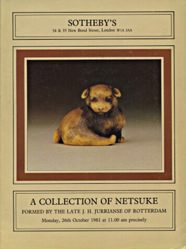 Sothebys 1981 J.H.Jurrianse of Rotterdam A Collection of Netsuke