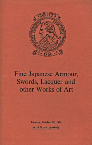 Christies 1974 Fine Japanese Armour, Swords, Lacquer