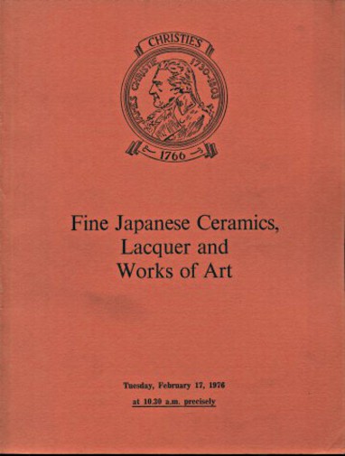 Christies 1976 Fine Japanese Ceramics, Lacquer and Works of Art