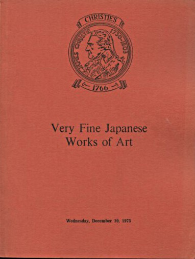 Christies 1975 Very Fine Japanese Works of Art - Click Image to Close