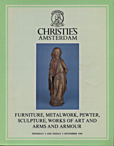Christies 1986 Furniture, Metalwork, Sculpture, Arms and Armour