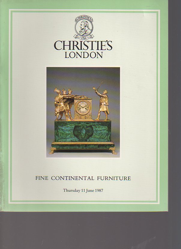 Christies 1987 Fine Continental Furniture