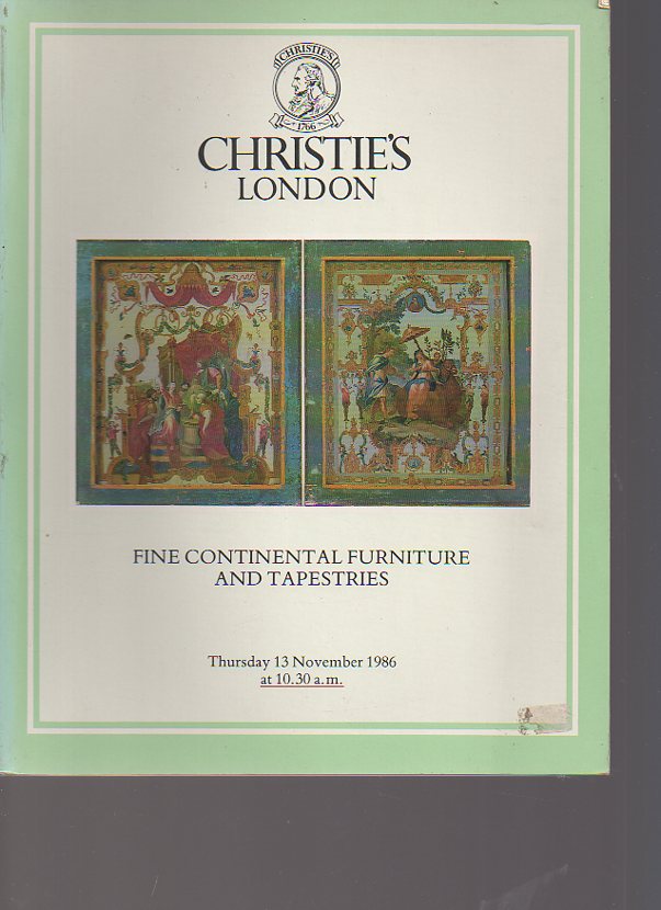 Christies 1986 Fine Continental Furniture & Tapestries