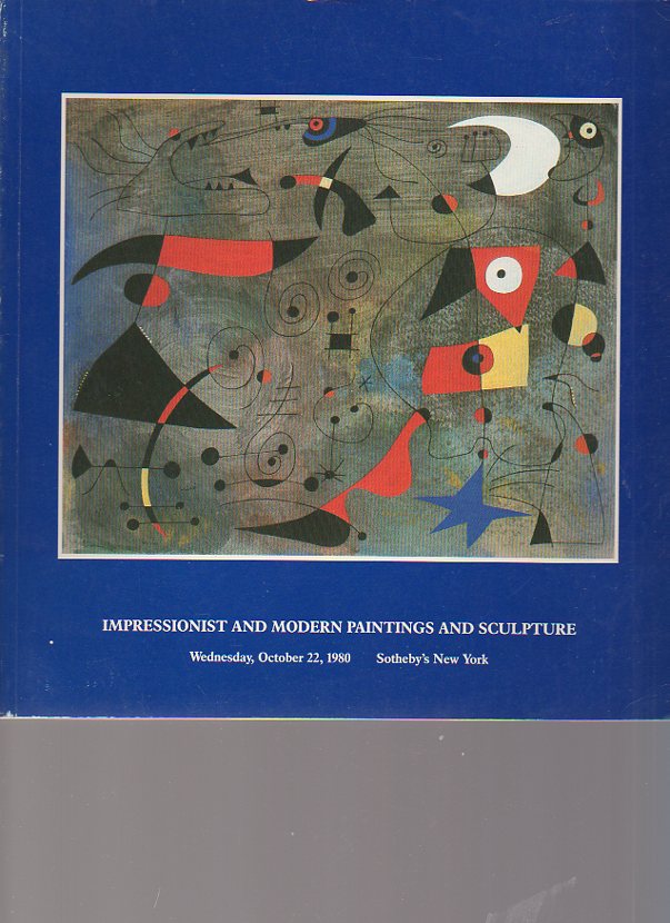 Sothebys October 1980 Impressionist & Modern Paintings, Sculpture