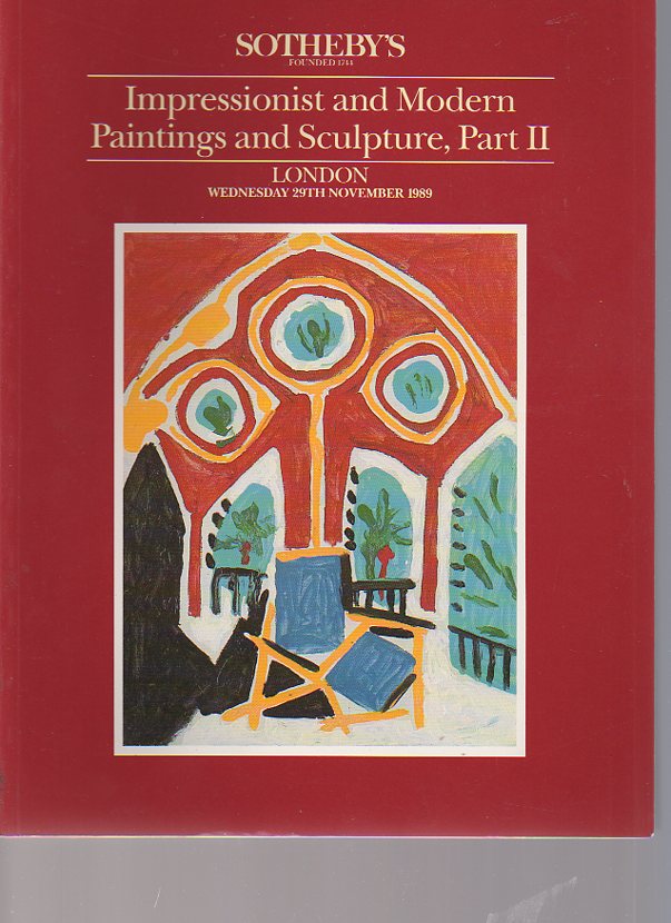 Sothebys 1989 Impressionist & Modern Paintings Part II