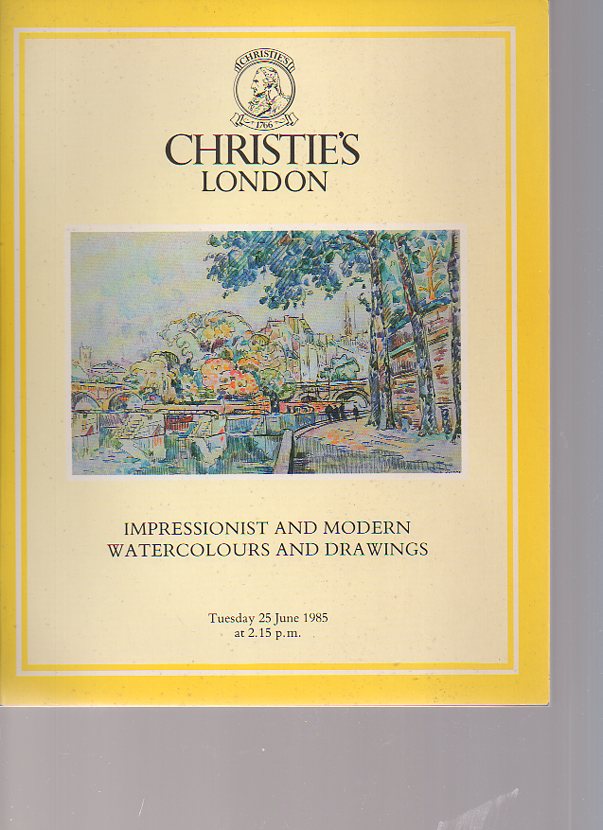 Christies 1985 Impressionist & Modern Watercolours - Click Image to Close