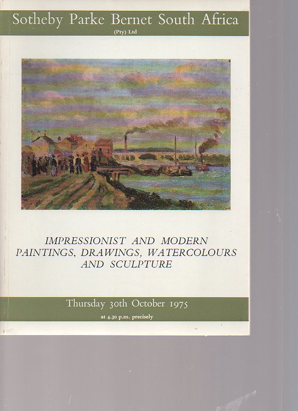 Sothebys October 1975 Impressionist & Modern Paintings, Drawings