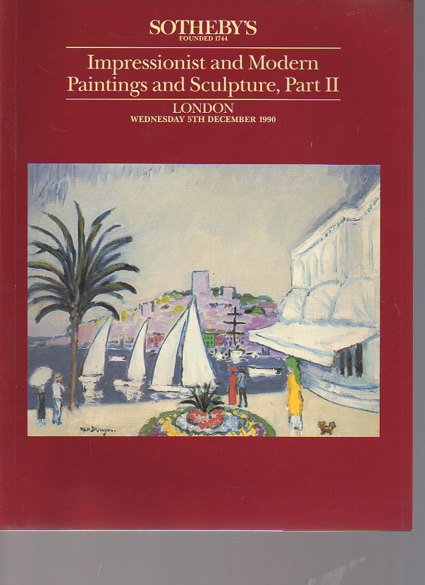 Sothebys 1990 Impressionist & Modern Paintings Sculpture Part II