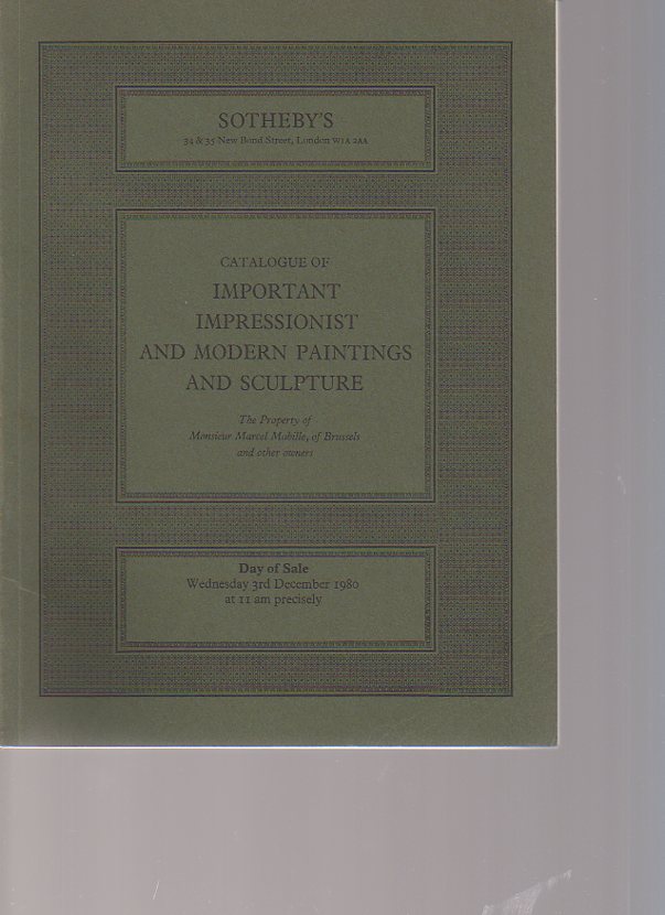 Sothebys December 1980 Important Impressionist & Modern Paintings (Digital only)