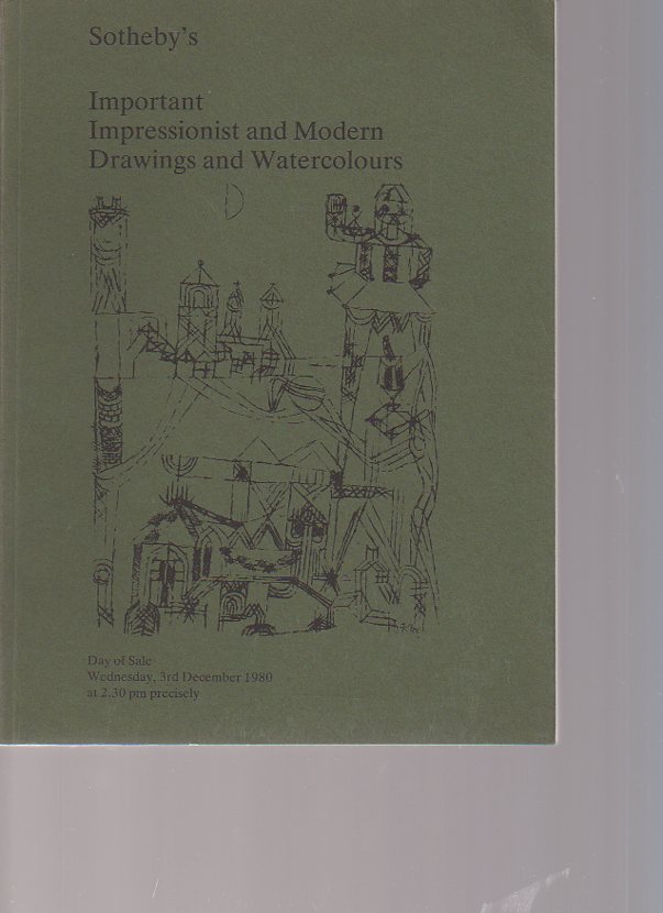 Sothebys 1980 Important Impressionist & Modern Drawings