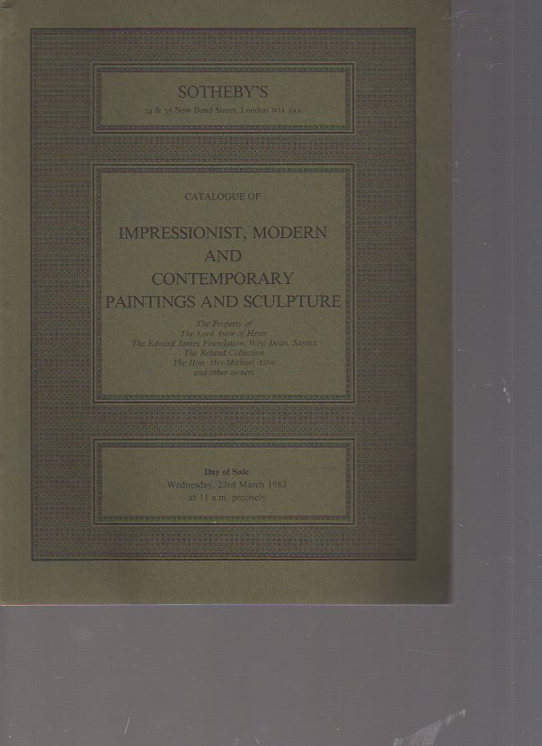 Sothebys 1983 Impressionist, Modern & Contemporary Paintings