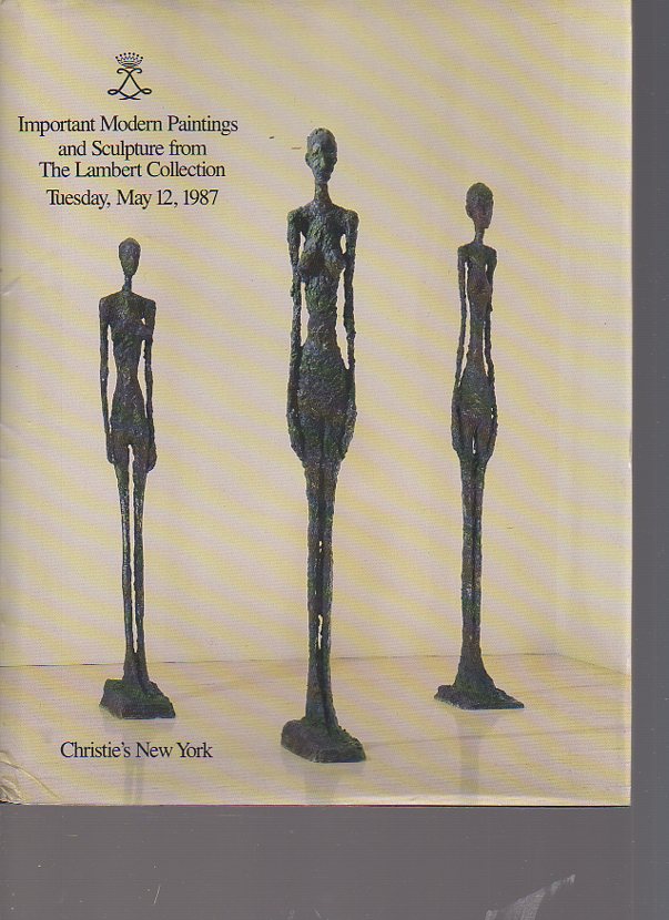 Christies 1987 Lambert Collection Important Paintings, Sculpture