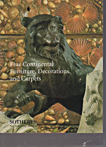Sothebys 1996 Fine Continental Furniture, Decorations