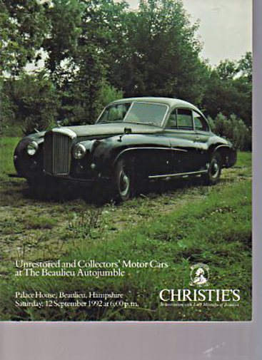 Christies 1992 Unrestored & Collectors Motor Cars, Beaulieu (Digital only)