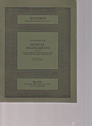 Sothebys September 1979 Musical Instruments