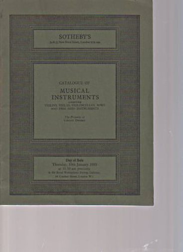 Sothebys January 1980 Musical Instruments