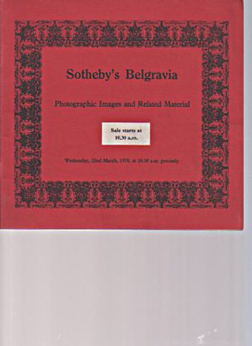 Sothebys 1978 Photographic Images and related Material
