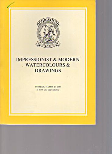 Christies 1980 Impressionist & Modern Watercolours, Drawings - Click Image to Close