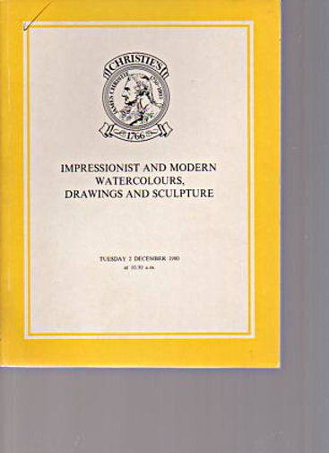 Christies December 1980 Impressionist & Modern Watercolours, Drawings