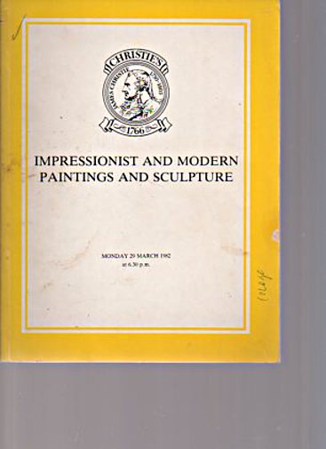 Christies 1982 Impressionist & Modern Paintings & Sculpture