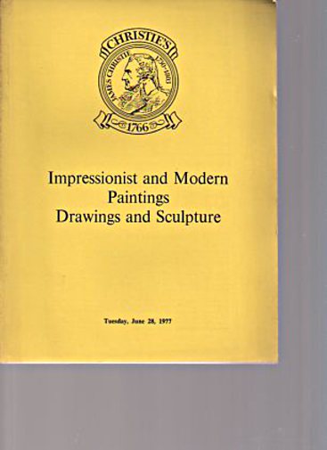 Christies 1977 Impressionist & Modern Paintings, Drawings - Click Image to Close