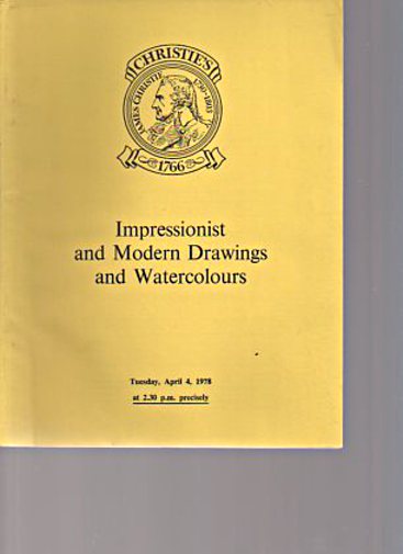 Christies 1978 Impressionist & Modern Drawings, Watercolours