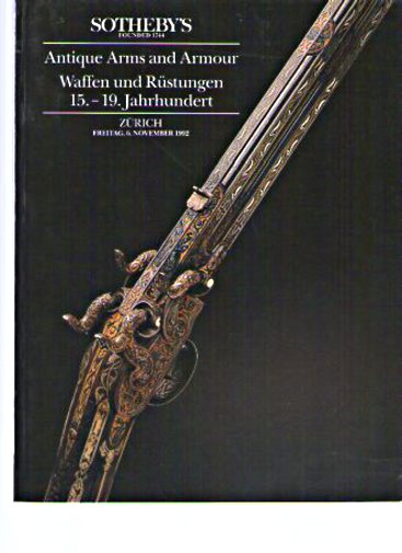 Sothebys 1992 Antique Arms and Armour