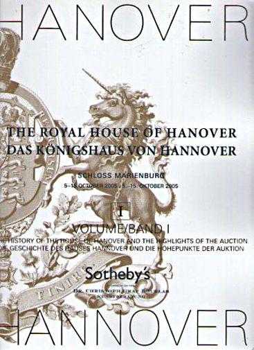 Sothebys 2005 The Royal House of Hannover, Arms & Works Art