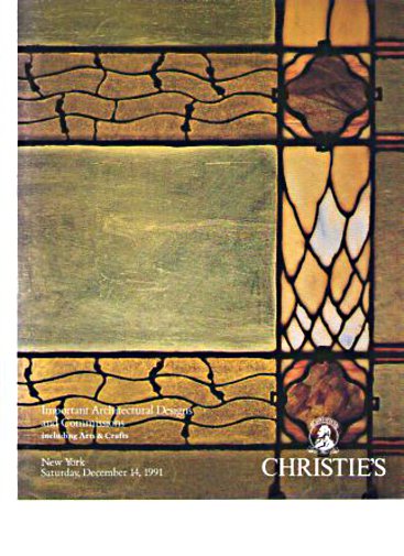 Christies 1991 Important Architectural Designs, Arts & Crafts - Click Image to Close