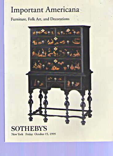 Sothebys 1999 Important Americana. Furniture Folk Art