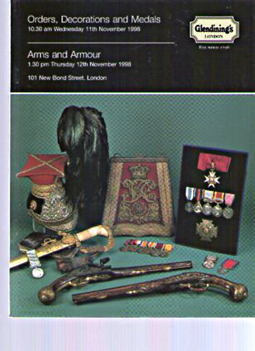 Glendinings November 1998 Orders, Decorations, Medals, Arms & Armour - Click Image to Close