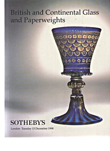 Sothebys 1998 British & Continental Glass & Paperweights