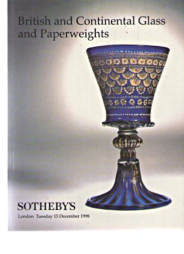 Sothebys 1998 British & Continental Glass & Paperweights - Click Image to Close